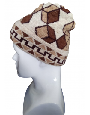 Angora wool designer cap  Brown